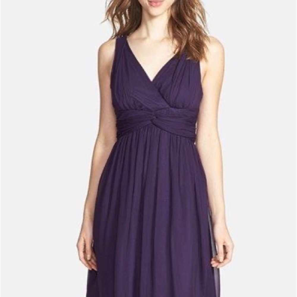Donna Morgan Jessie Twist Purple Dress
